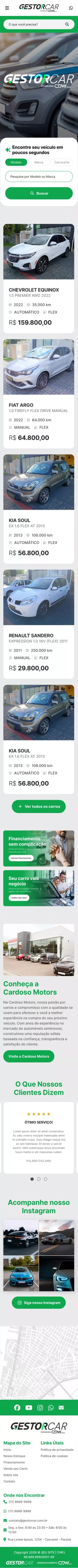 Site GestorCar — versão mobile